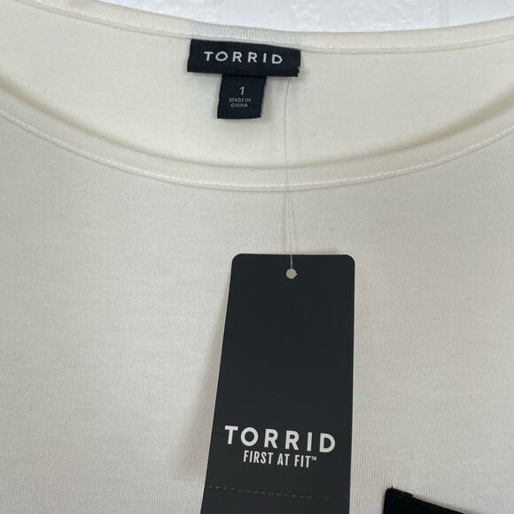 Torrid Rust Colorblock Mini Jersey Tee Shirt Dress NWT Plus Size 1 - Picture 4 of 4